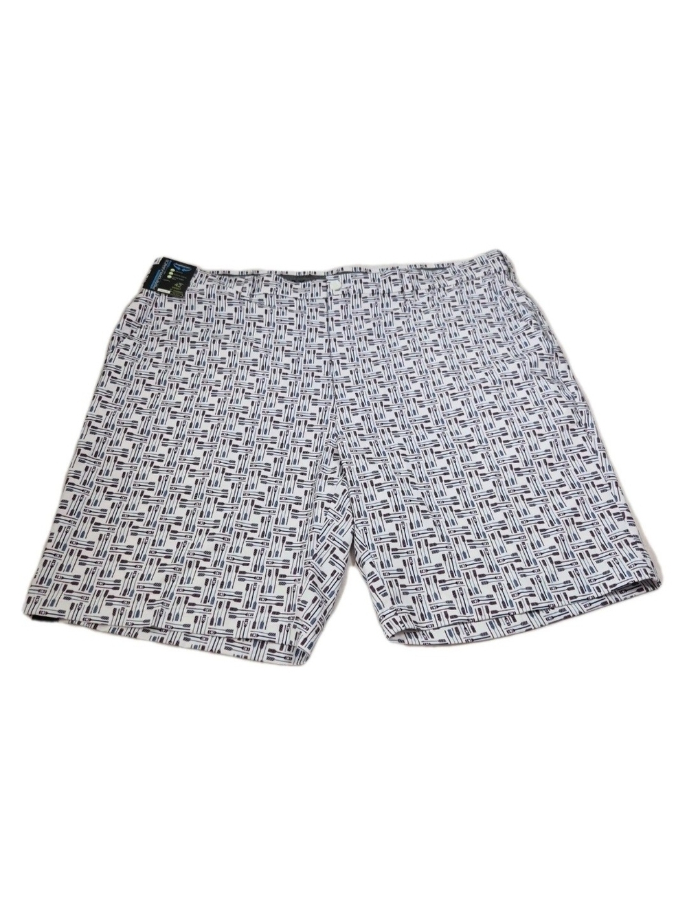 Roundtree & Yorke Men's Shorts Size 42 Performance Flat Front Bright White 27